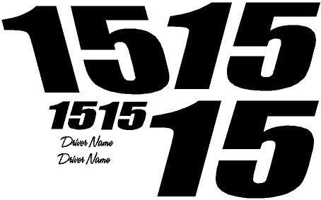 Racing Number Kit 2 Digit One Color Vinyl Decal Kit
