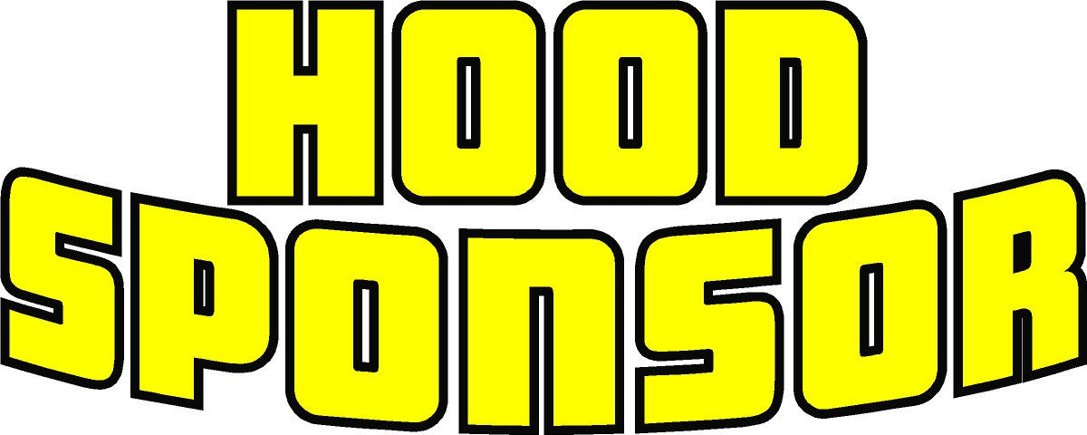 Race Car Graphics Hood Sponsor Vinyl Decal 2 color