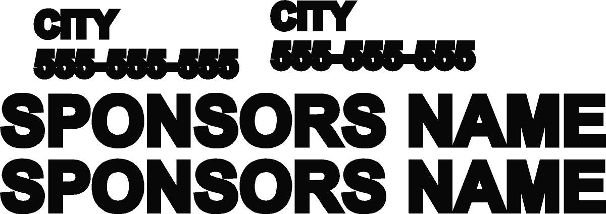 Race Car sponsor vinyl decals economy package