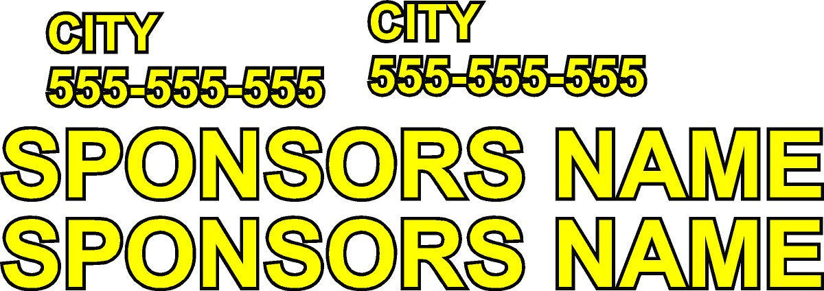 2 color 1/4 panel sponsor