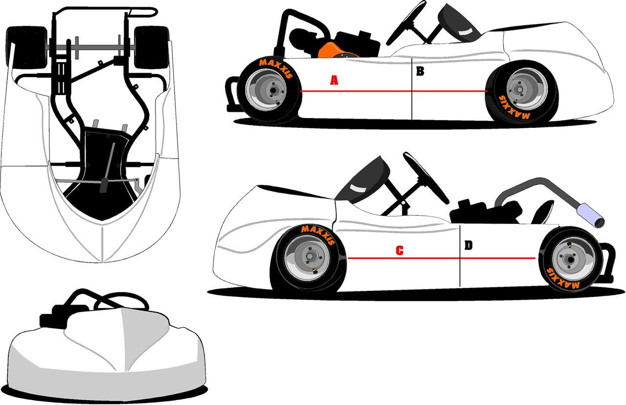American Flag Side Wrap for Go Karts