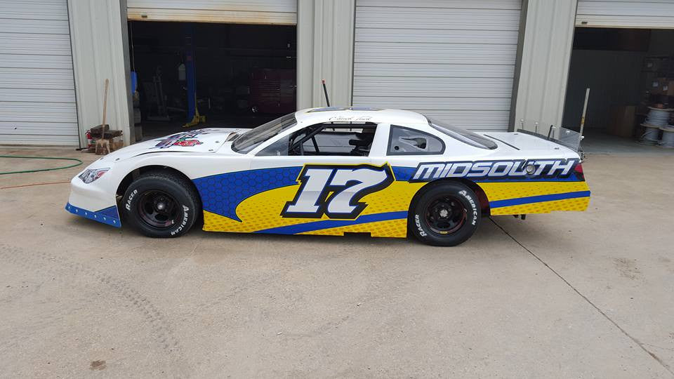 late model half wrap 5 graphic on car