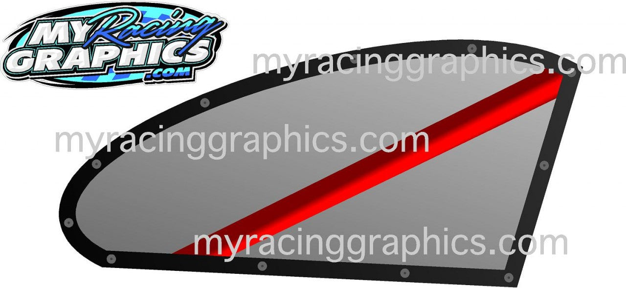 Fake window decal for race car windows