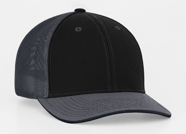 Fitted Mesh Back Caps with Embroidery