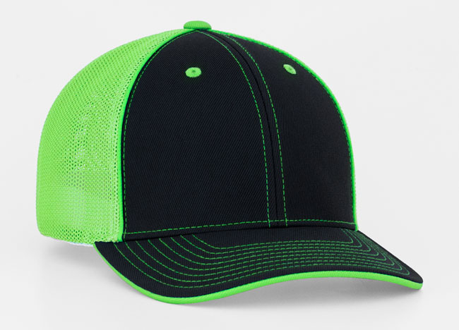 Fitted Mesh Back Caps with Embroidery