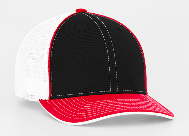 Fitted Mesh Back Caps with Embroidery