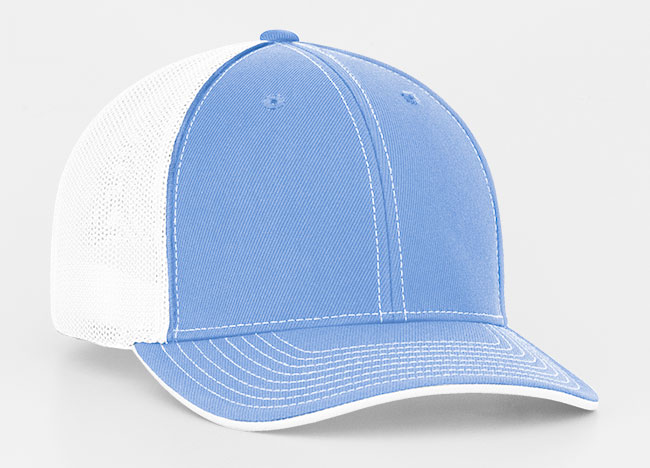 Fitted Mesh Back Caps with Embroidery