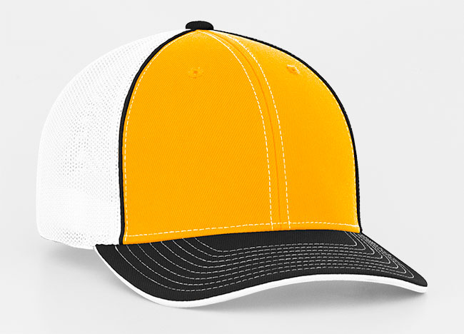 Fitted Mesh Back Caps with Embroidery