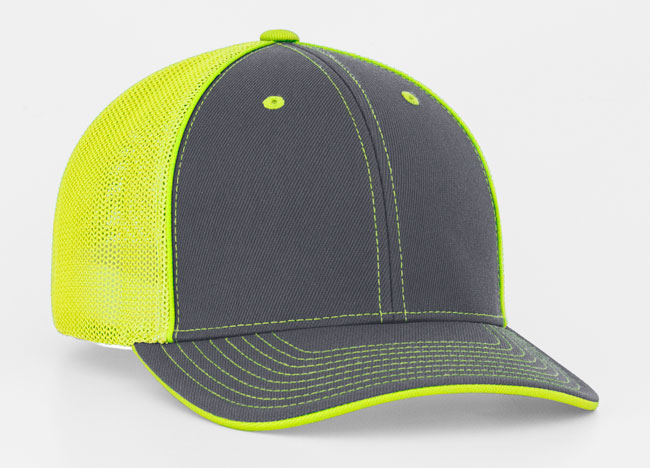 Fitted Mesh Back Caps with Embroidery