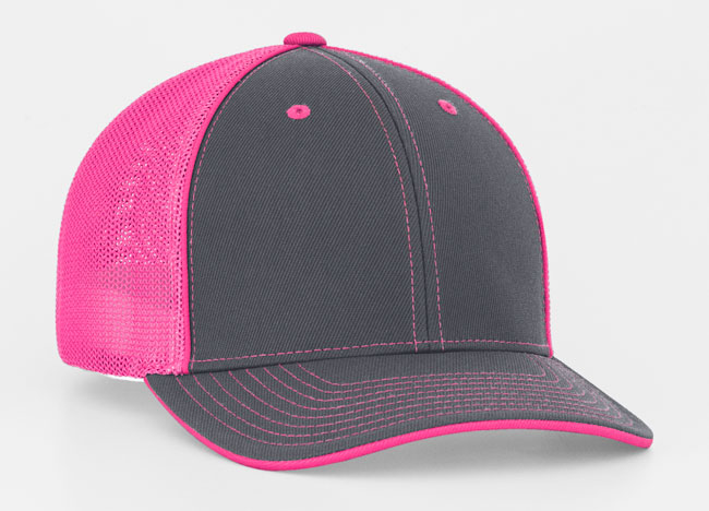 Fitted Mesh Back Caps with Embroidery