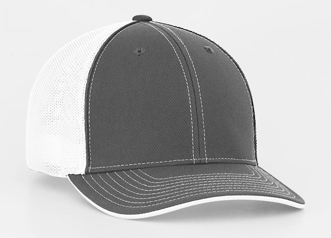 Fitted Mesh Back Caps with Embroidery