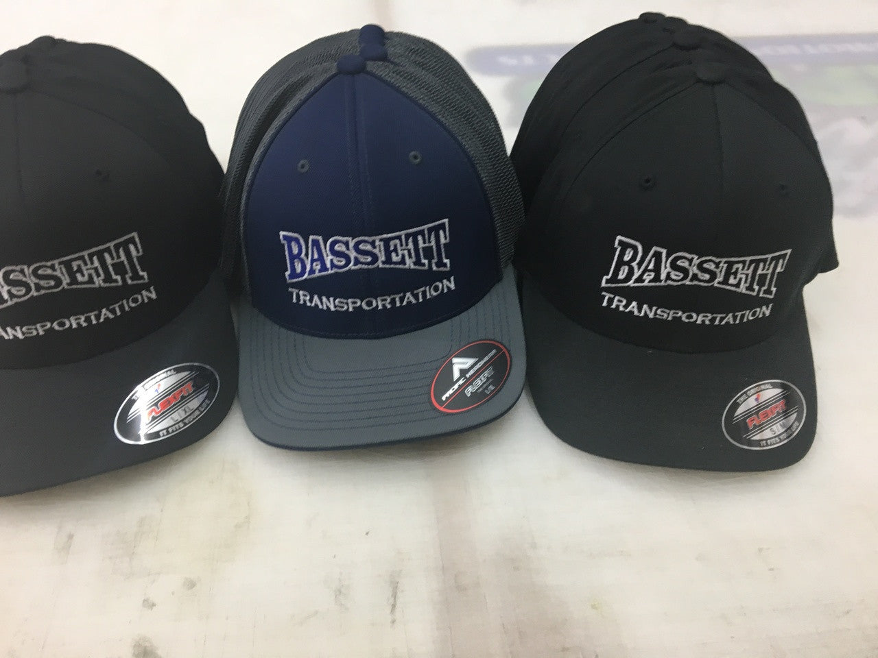 Bassett Transportation embroidered caps