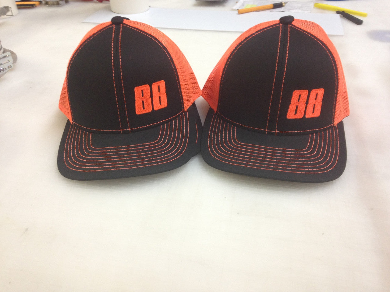 Mesh Back cap racing number embroidered 