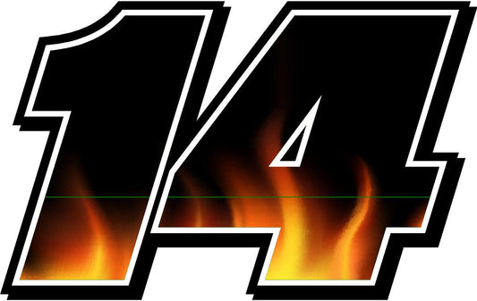 Flames Racing Numbers Full Color Race Car Numbers – MyRacingGraphics.com
