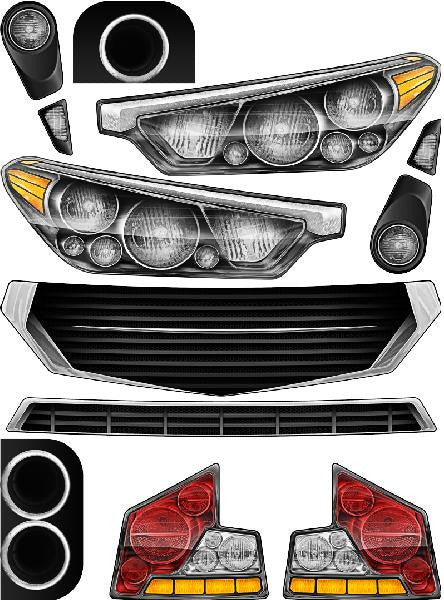 Headlight and Tailight decal kit